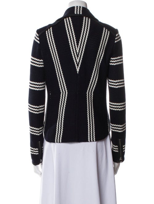 Veronica Beard Striped Biker Jacket