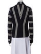 Veronica Beard Striped Biker Jacket