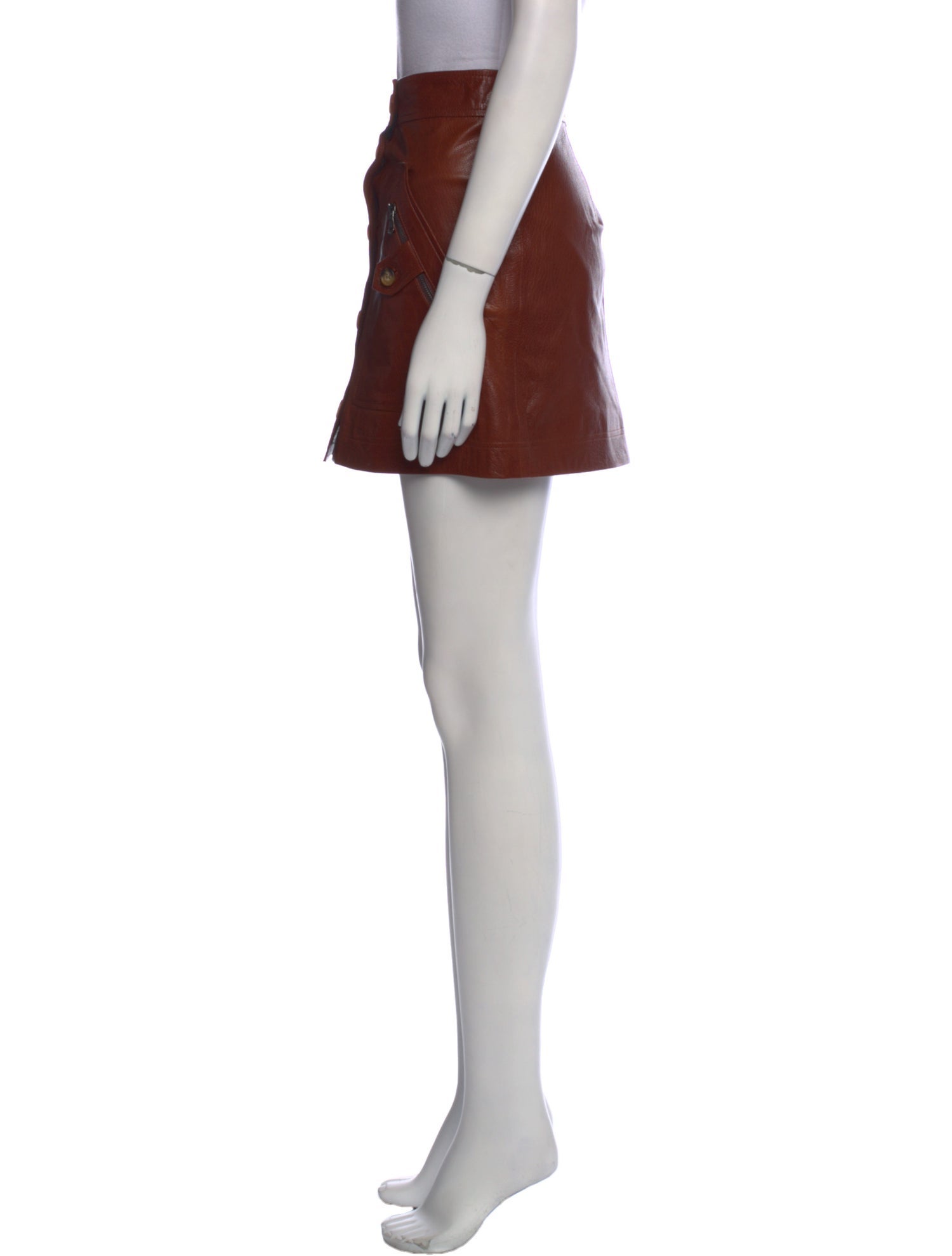 Veronica Beard Leather Mini Skirt