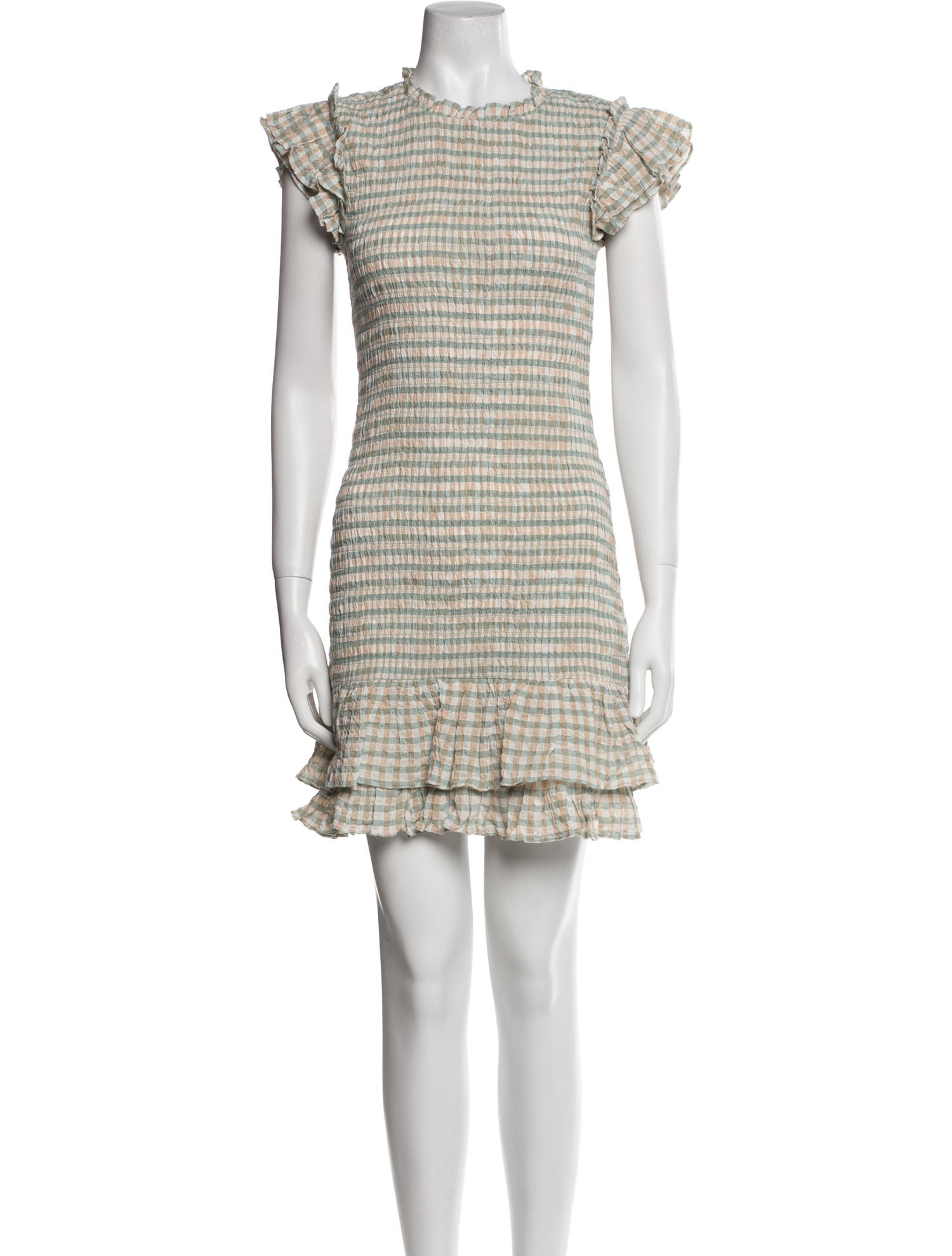 Veronica Beard Plaid Print Mini Dress