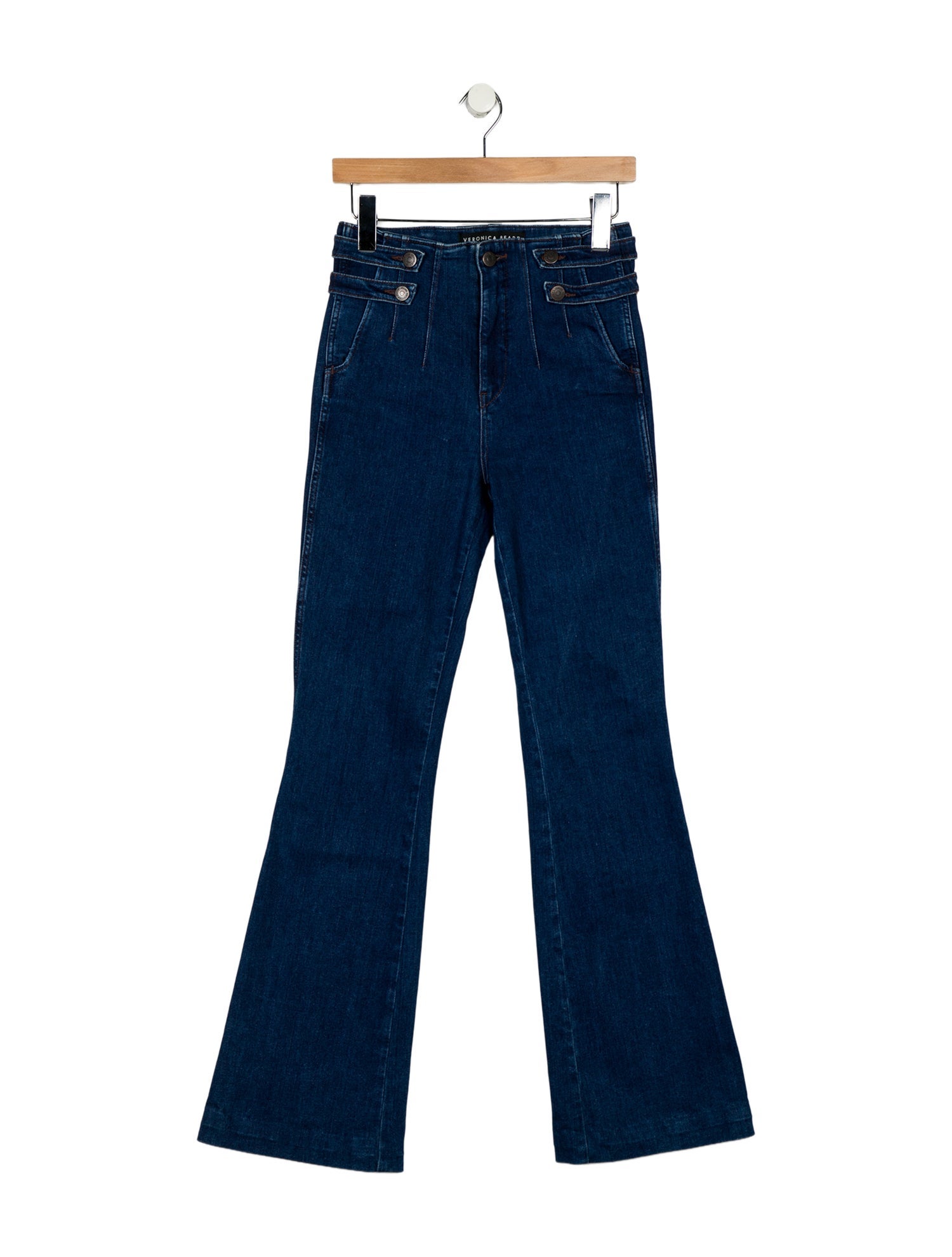 Veronica Beard Mid-Rise Wide Leg Jeans