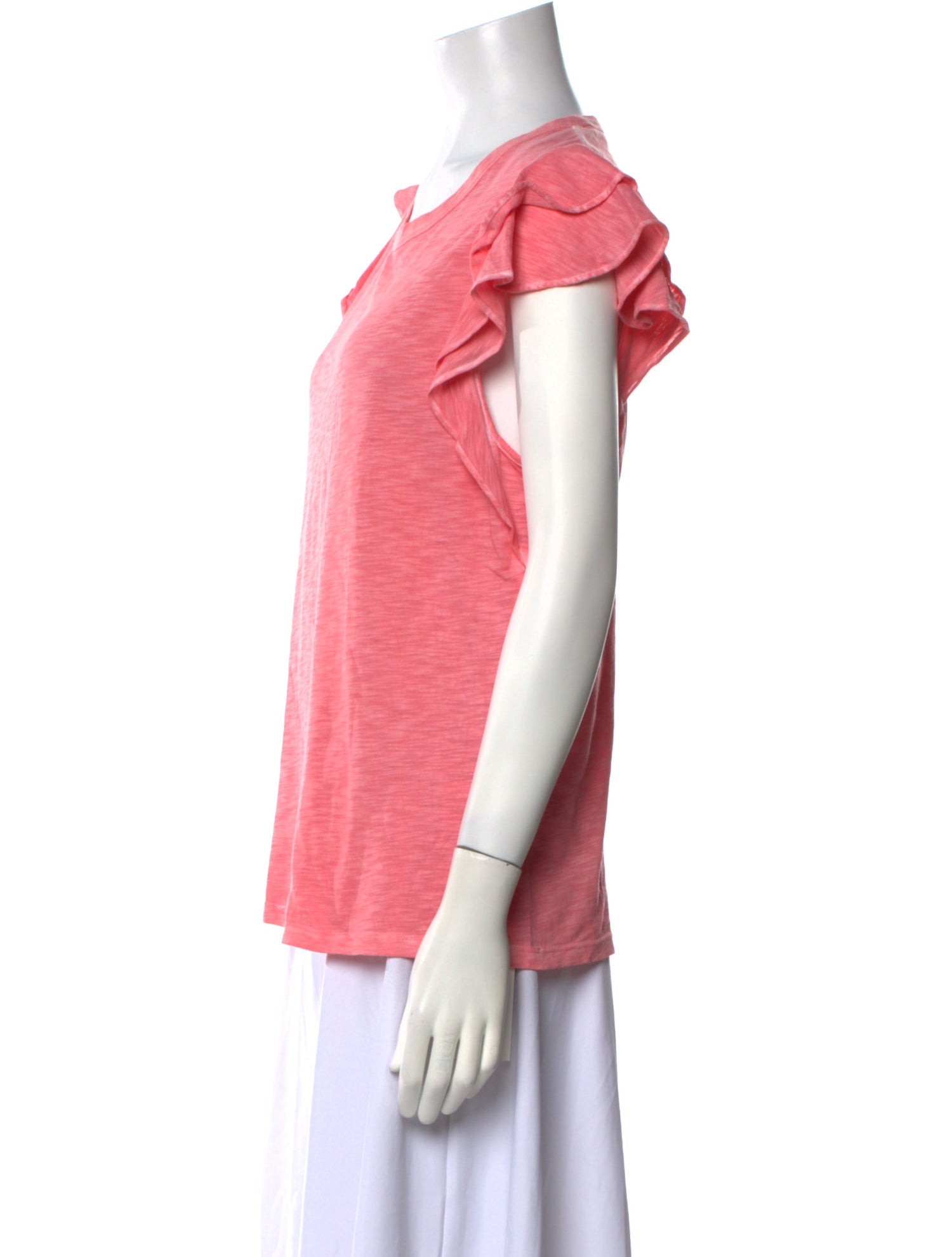 Veronica Beard Scoop Neck Short Sleeve T-Shirt