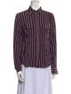 Veronica Beard Silk Striped Button-Up Top