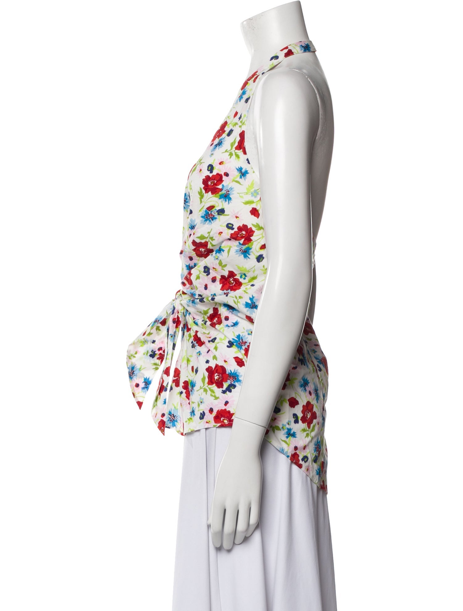 Veronica Beard Floral Print V-Neck Blouse