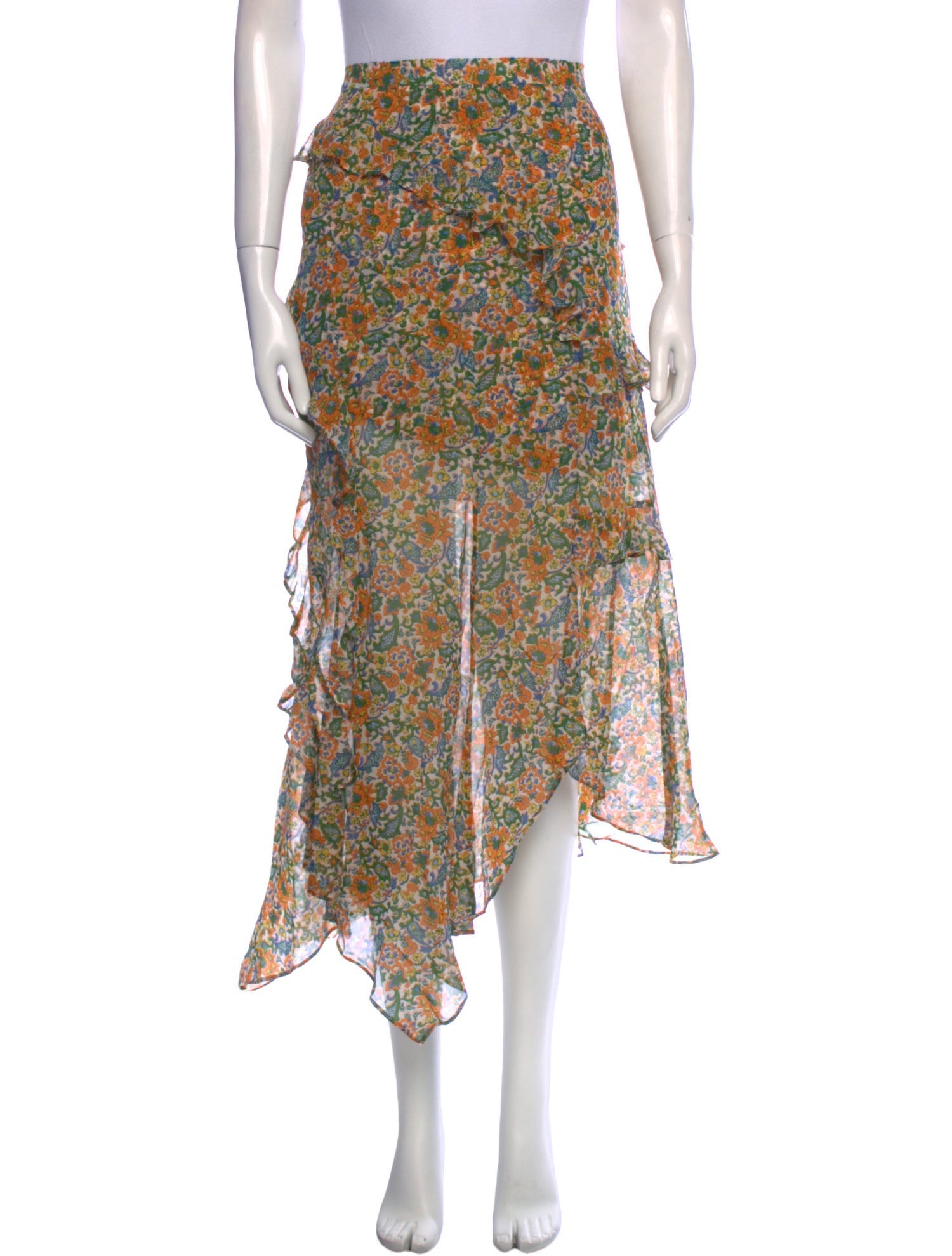 Veronica Beard Silk Midi Length Skirt