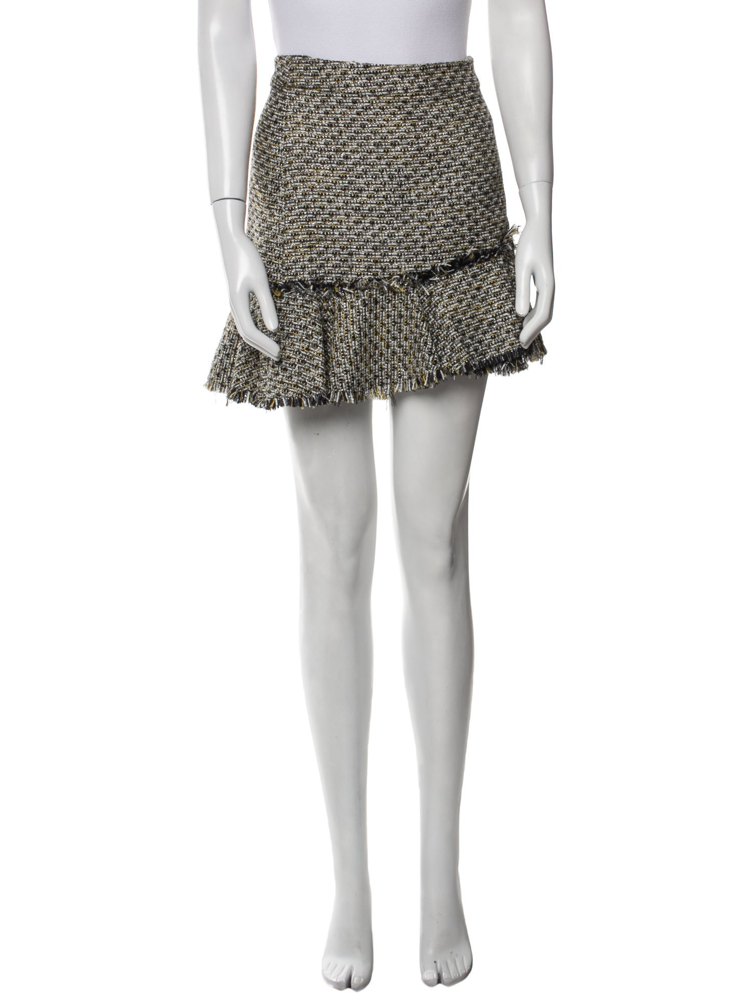 Veronica Beard Tweed Pattern Mini Skirt