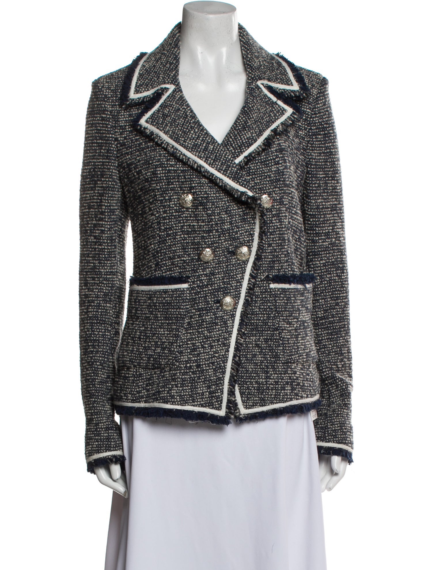 Veronica Beard Tweed Pattern Biker Jacket