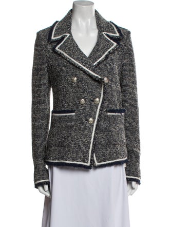 Veronica Beard Tweed Pattern Biker Jacket