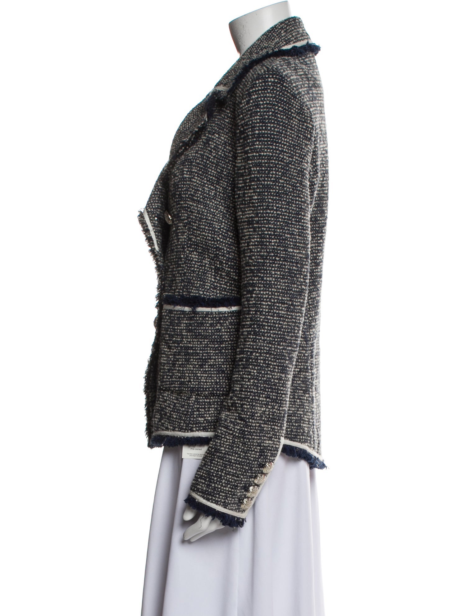 Veronica Beard Tweed Pattern Biker Jacket