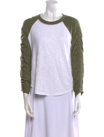 Veronica Beard Scoop Neck Long Sleeve Sweatshirt