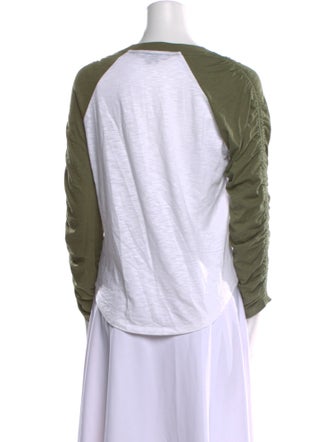 Veronica Beard Scoop Neck Long Sleeve Sweatshirt