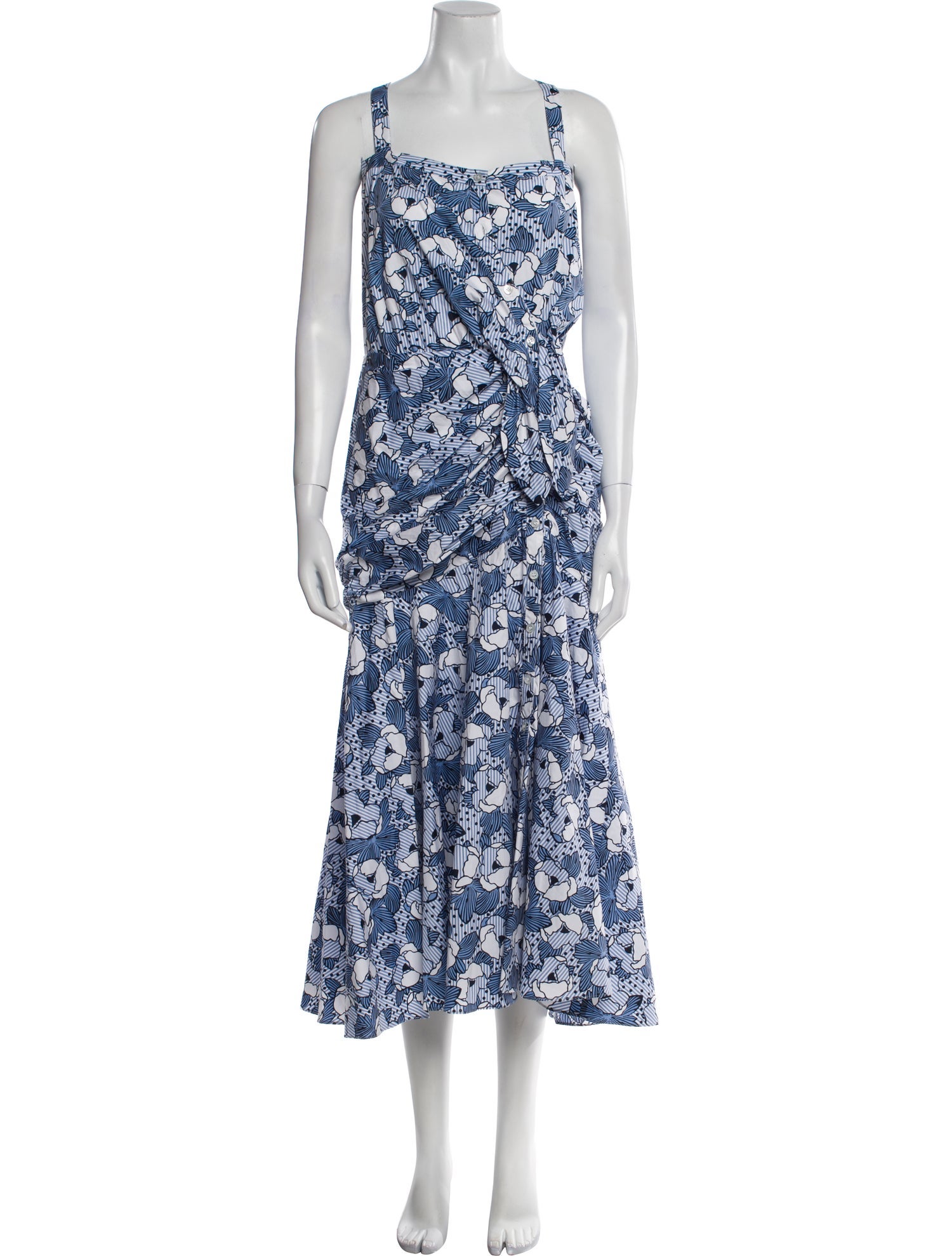 Veronica Beard Floral Print Long Dress