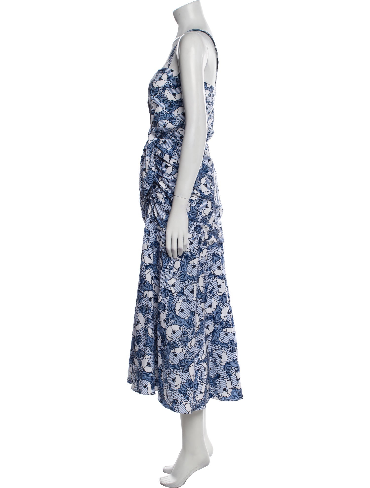 Veronica Beard Floral Print Long Dress