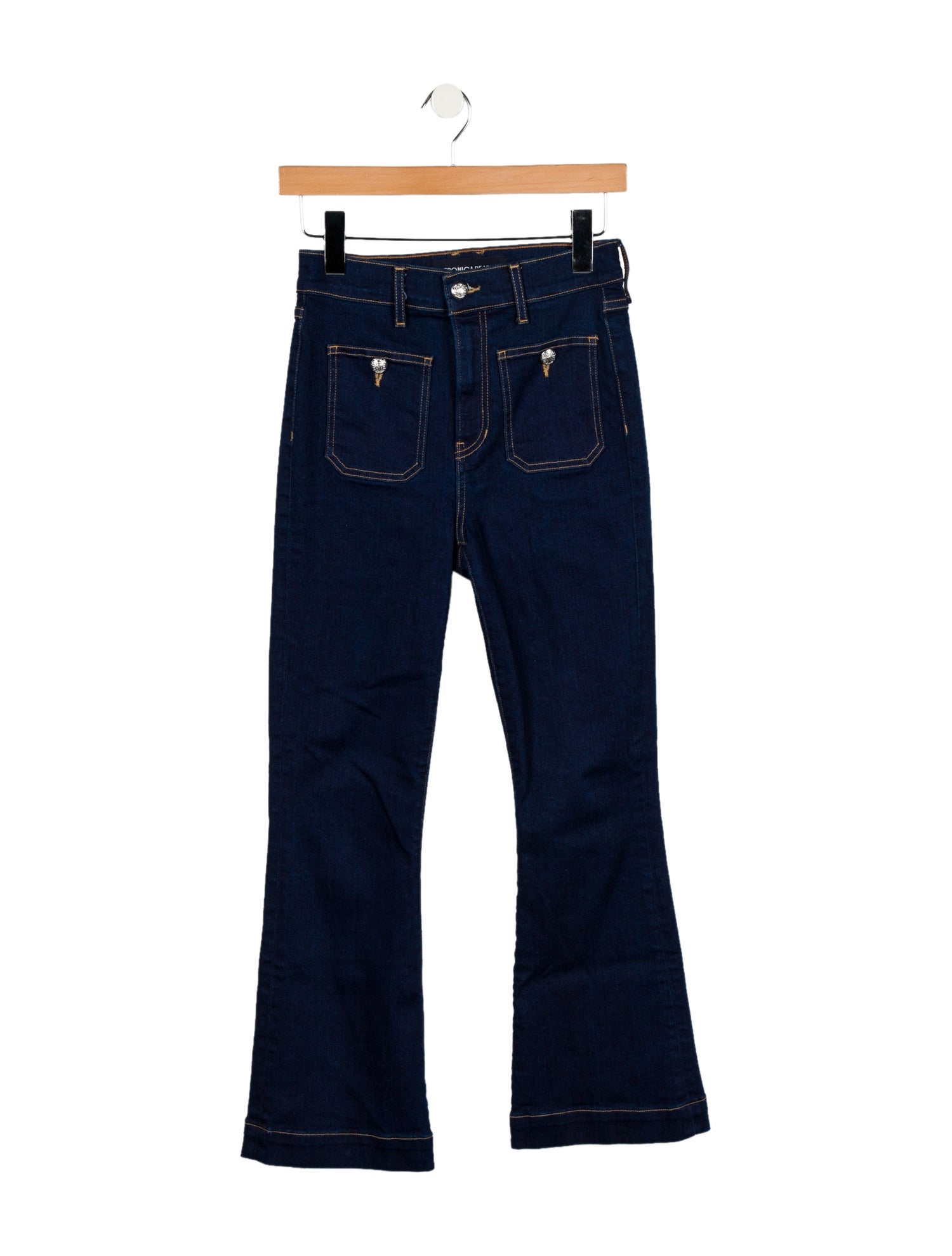 Veronica Beard Mid-Rise Wide Leg Jeans