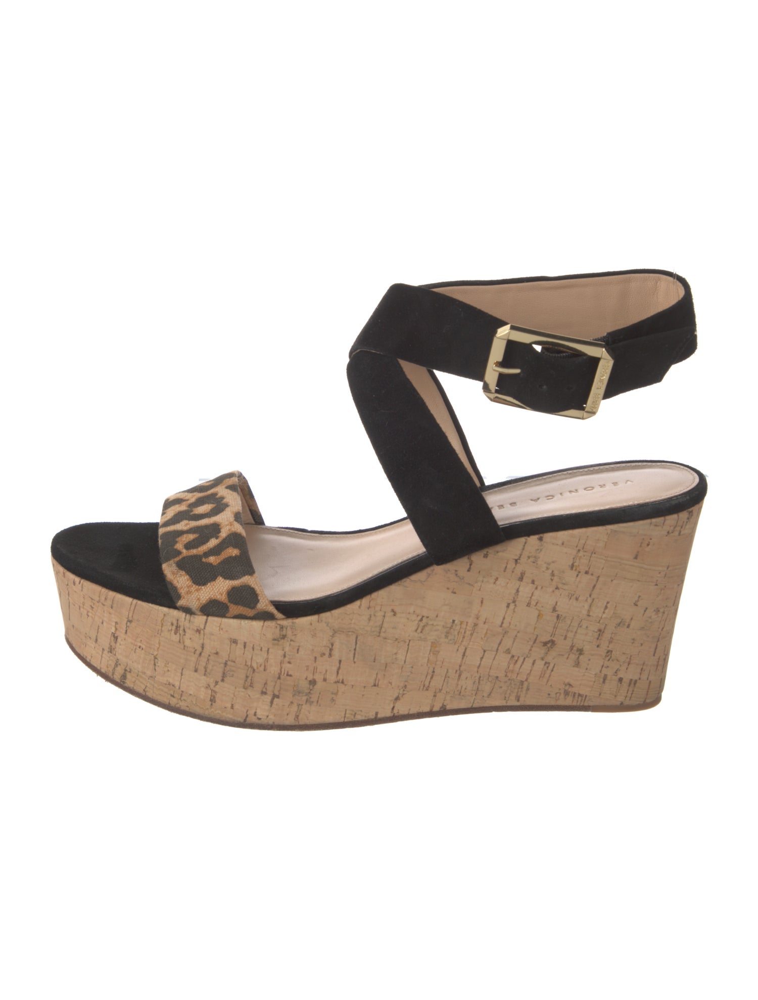 Veronica Beard Suede Animal Print Sandals