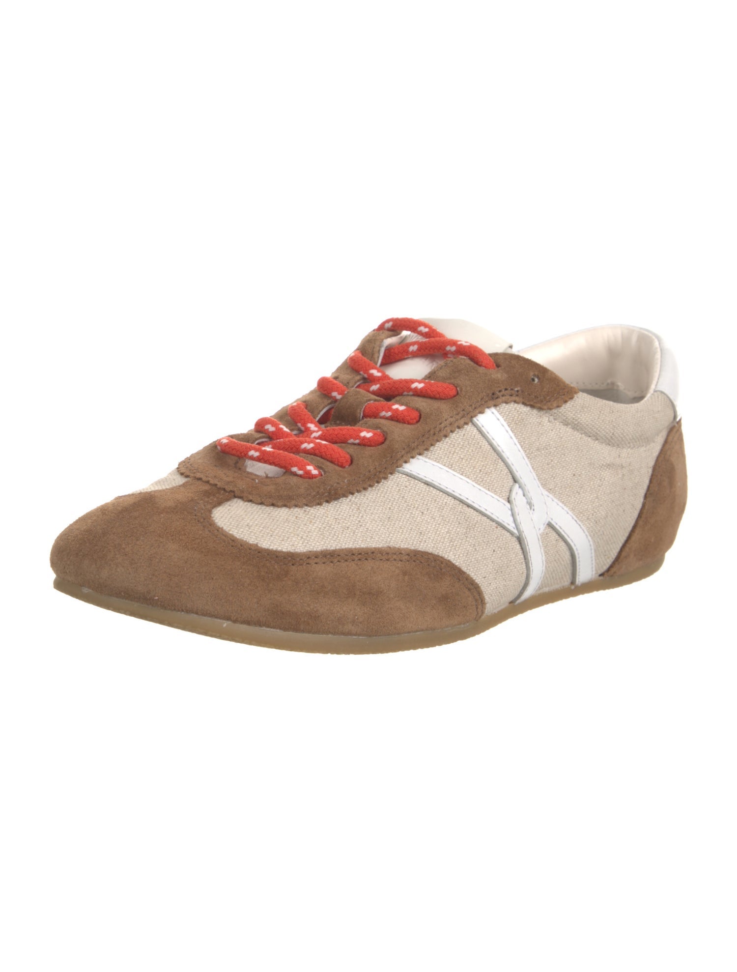 Veronica Beard Suede Colorblock Pattern Sneakers