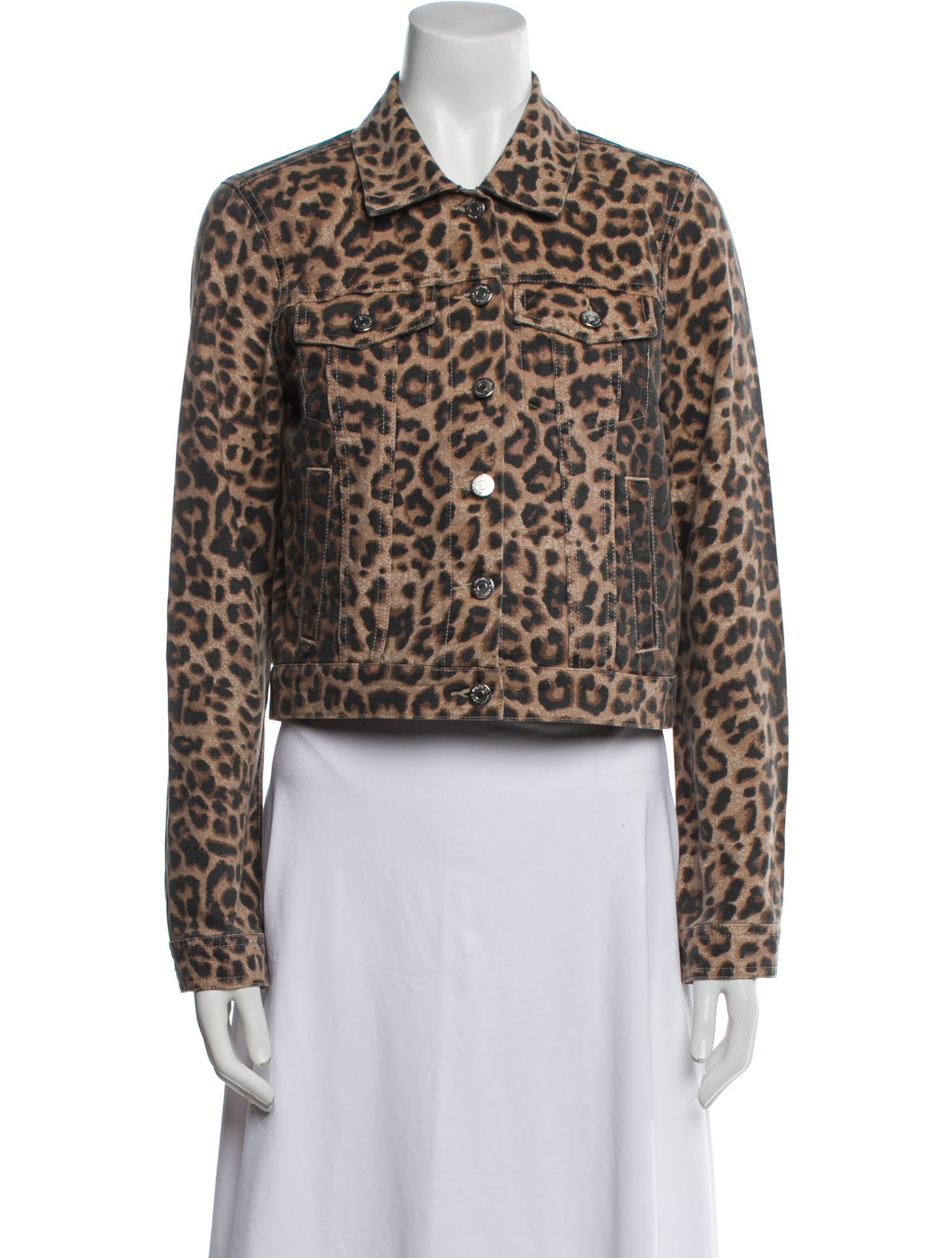 Veronica Beard Animal Print Denim Jacket
