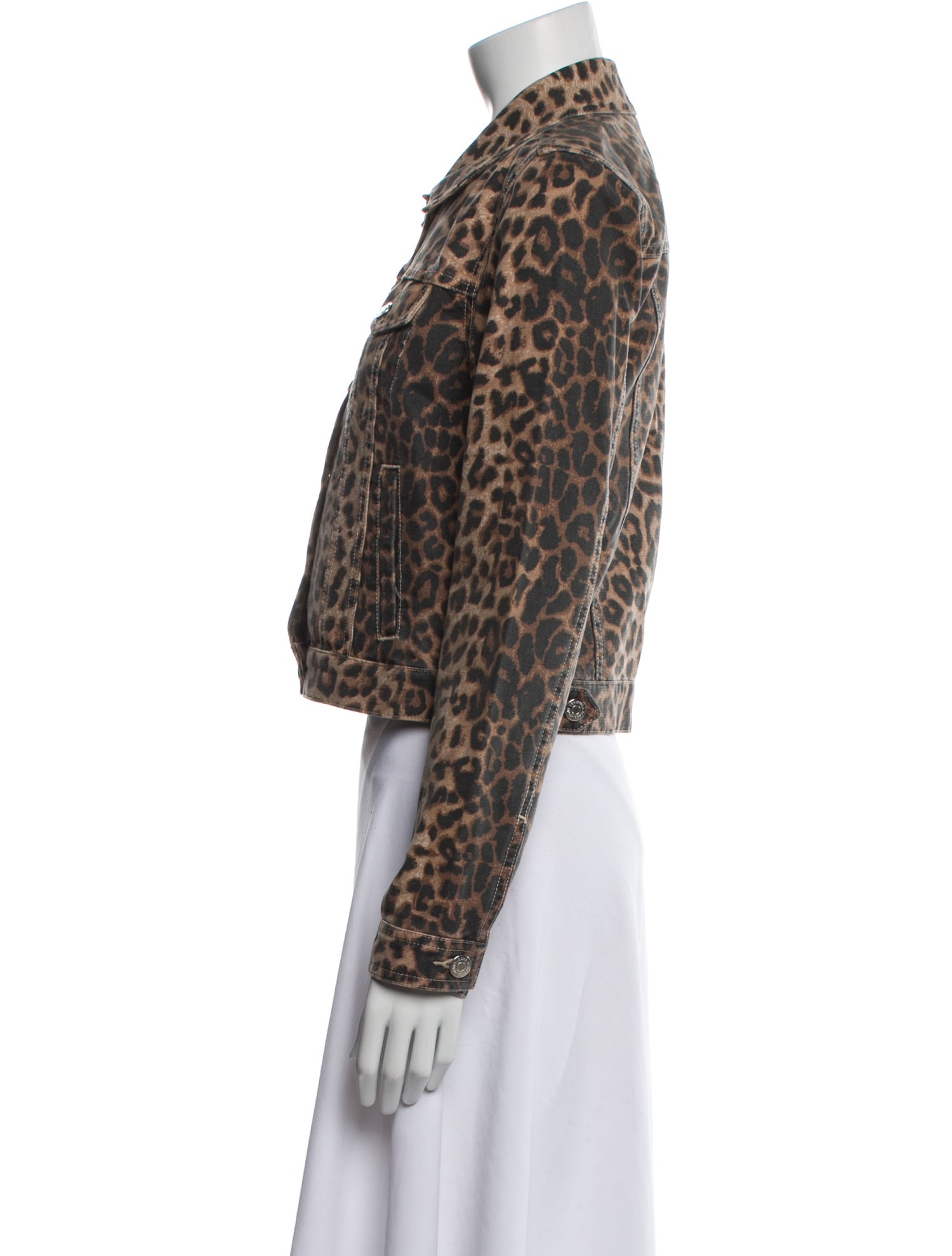 Veronica Beard Animal Print Denim Jacket