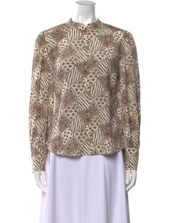Veronica Beard Silk Printed Blouse