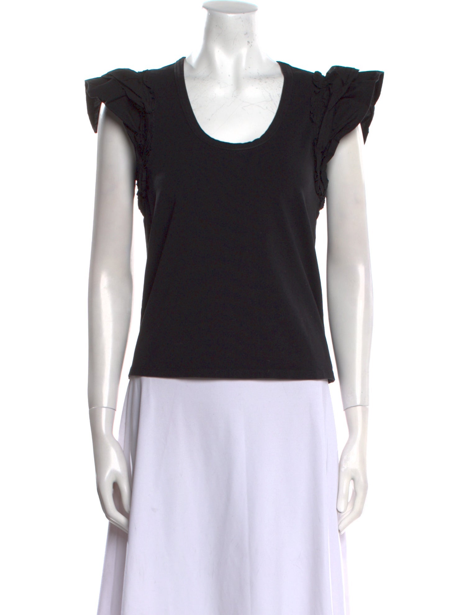 Veronica Beard Scoop Neck Short Sleeve T-Shirt