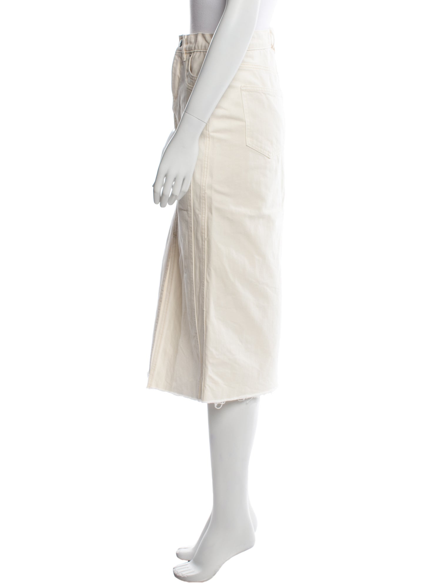 Veronica Beard Raw-Edge Trim Midi Length Skirt