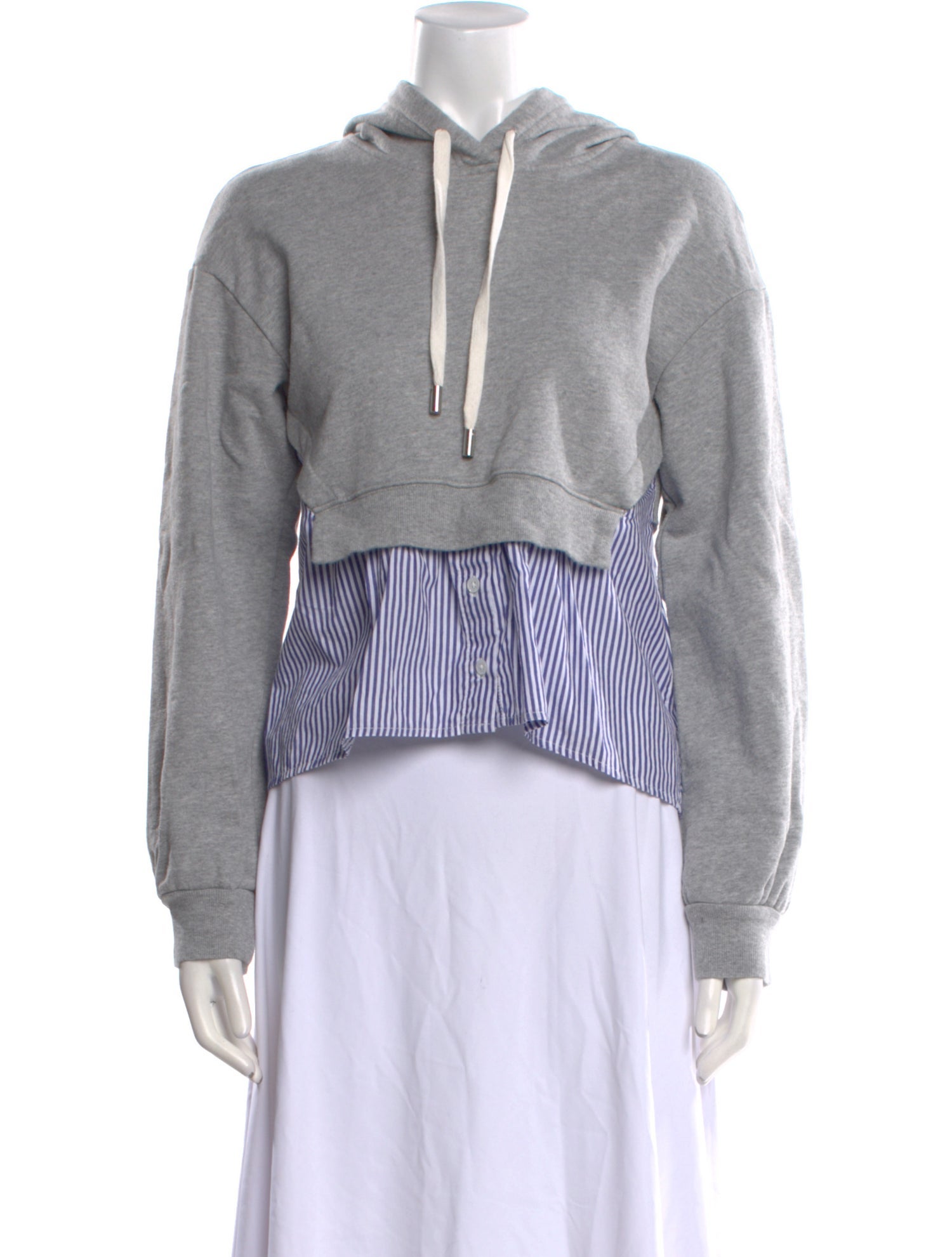 Veronica Beard Striped V-Neck Sweatshirt