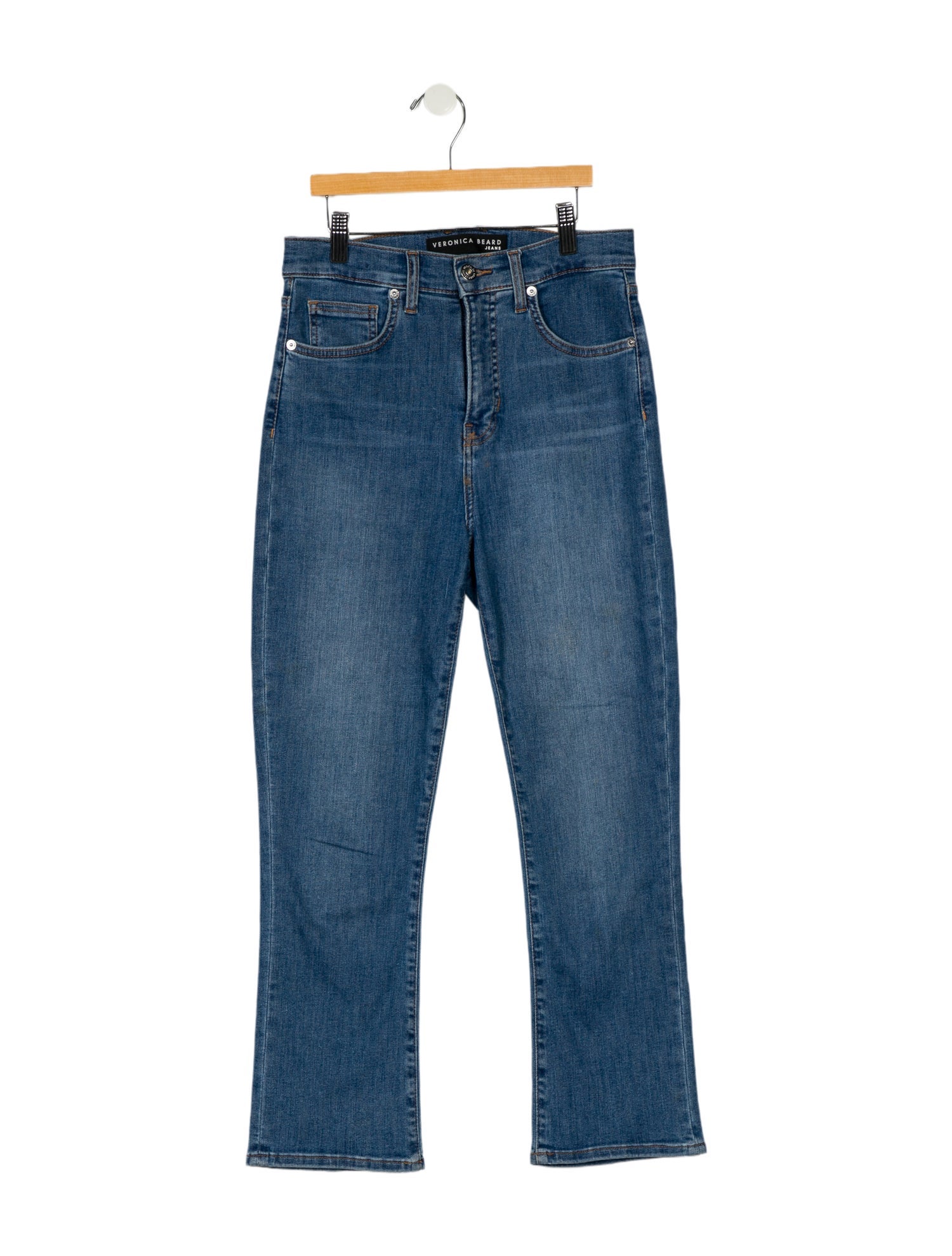 Veronica Beard High-Rise Straight Leg Jeans