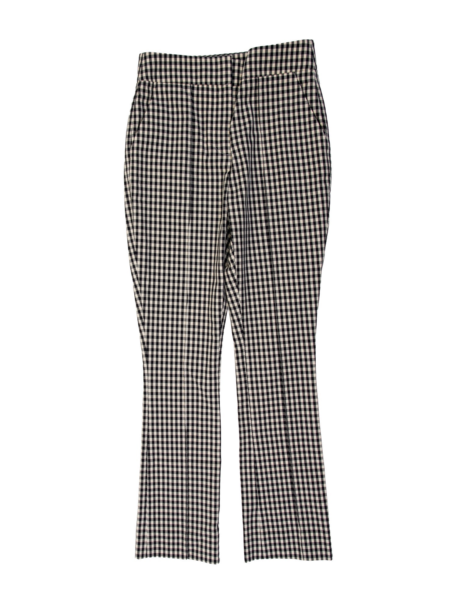 Veronica Beard Plaid Print Straight Leg Pants