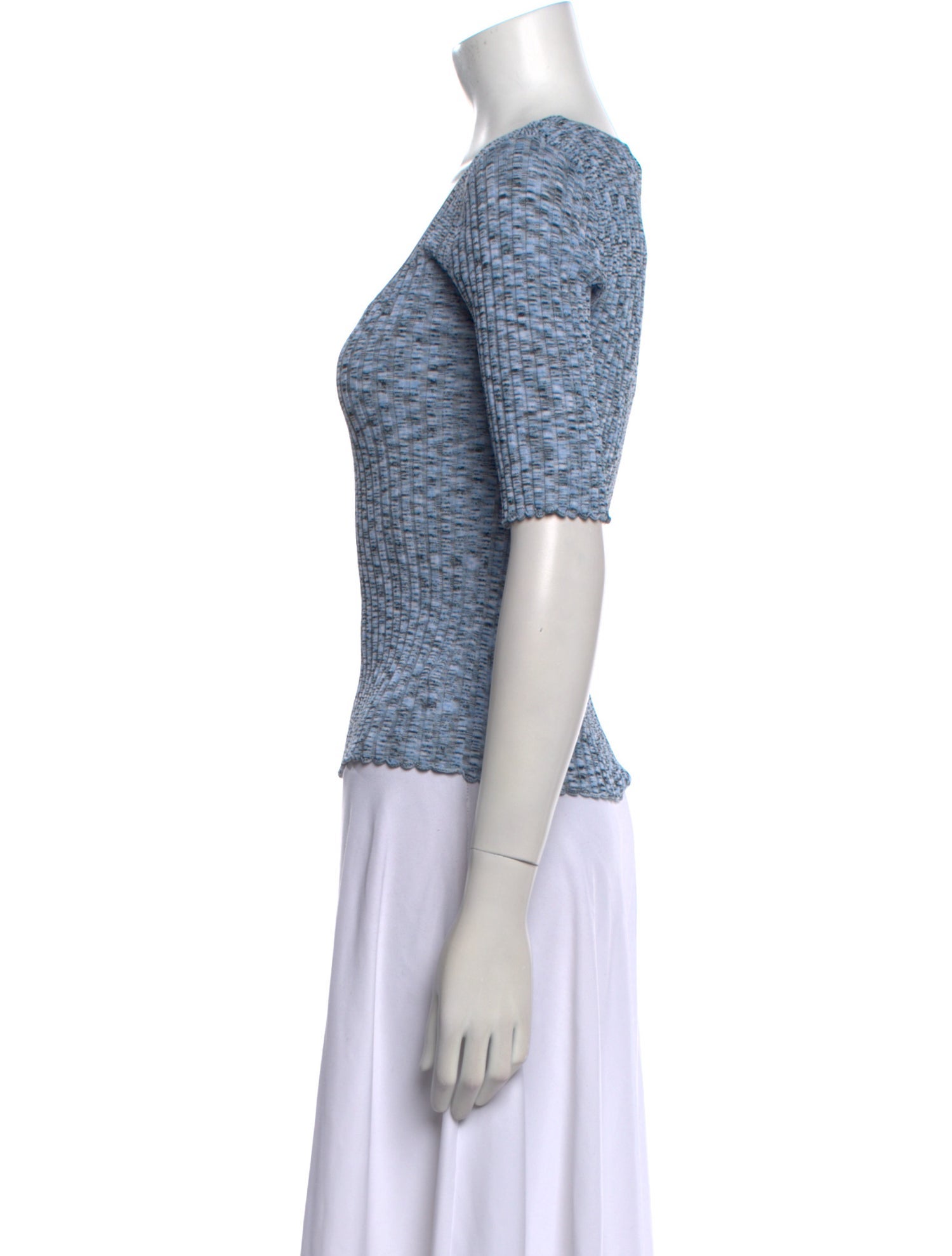 Veronica Beard Printed V-Neck Sweater