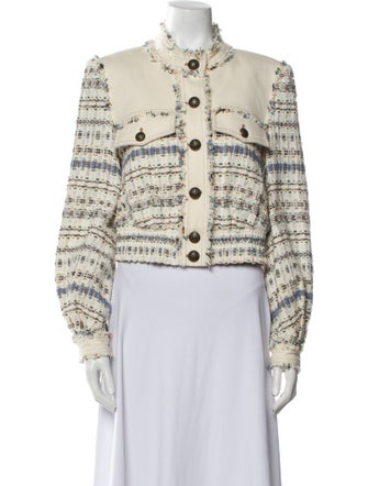 Veronica Beard Tweed Pattern Evening Jacket