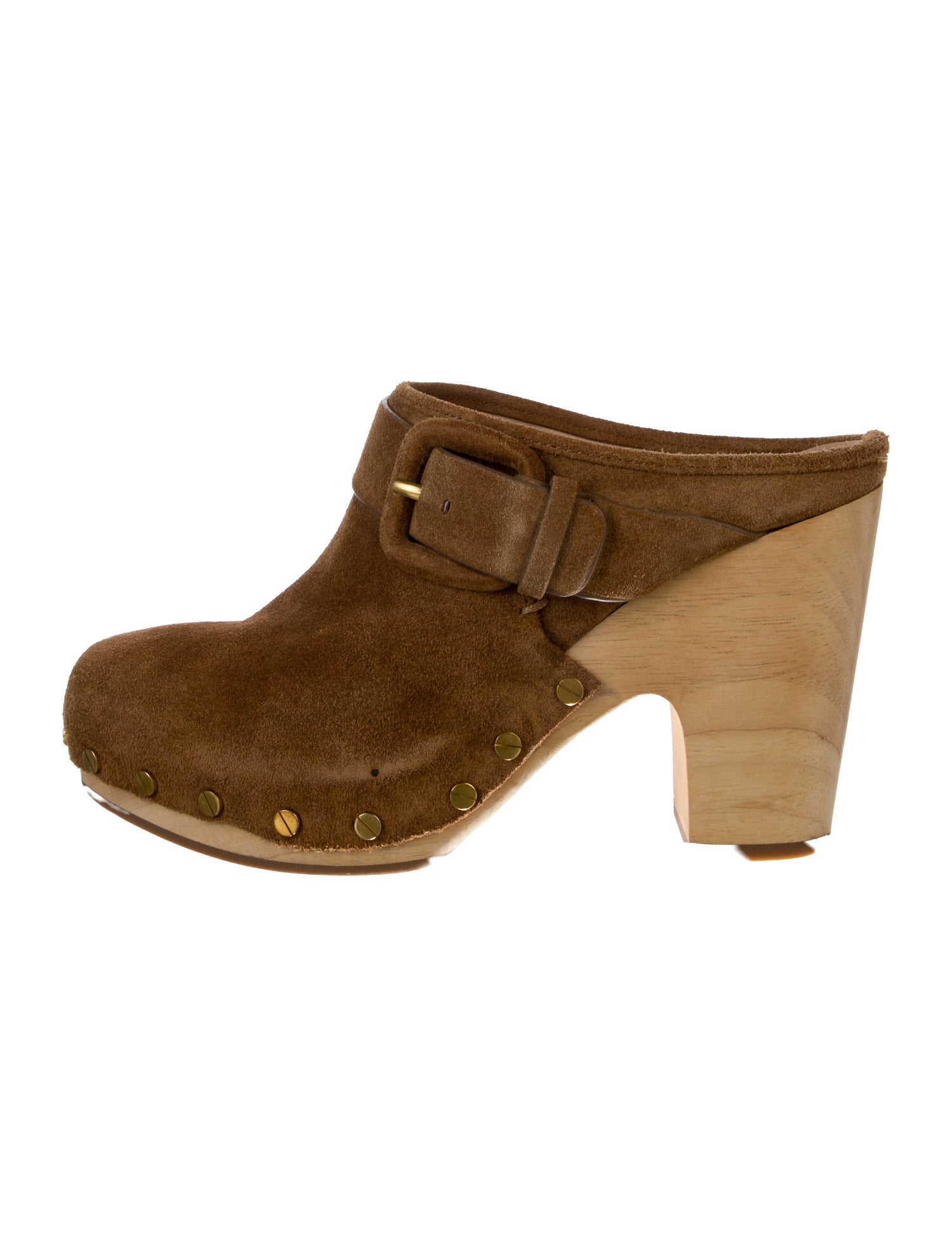 Veronica Beard Suede Studded Accents Mules