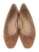 Veronica Beard Suede Bow Accents Ballet Flats
