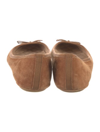 Veronica Beard Suede Bow Accents Ballet Flats