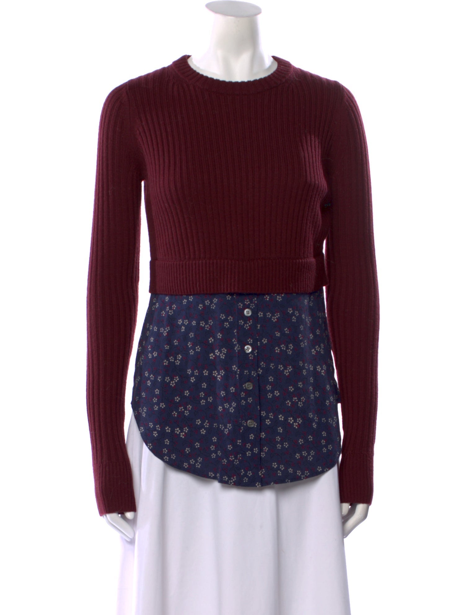 Veronica Beard Merino Wool Colorblock Pattern Sweater w/ Tags