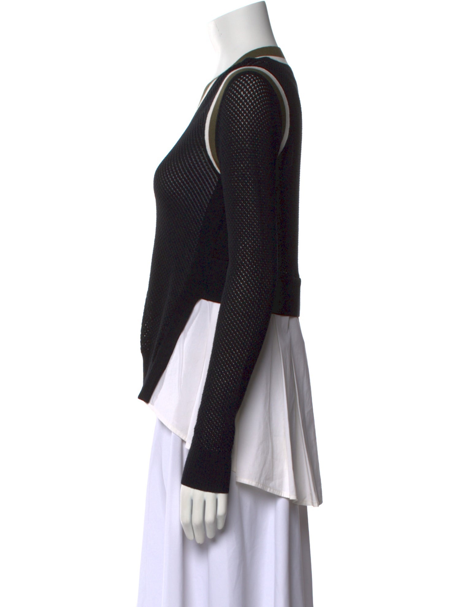 Veronica Beard V-Neck Long Sleeve Top