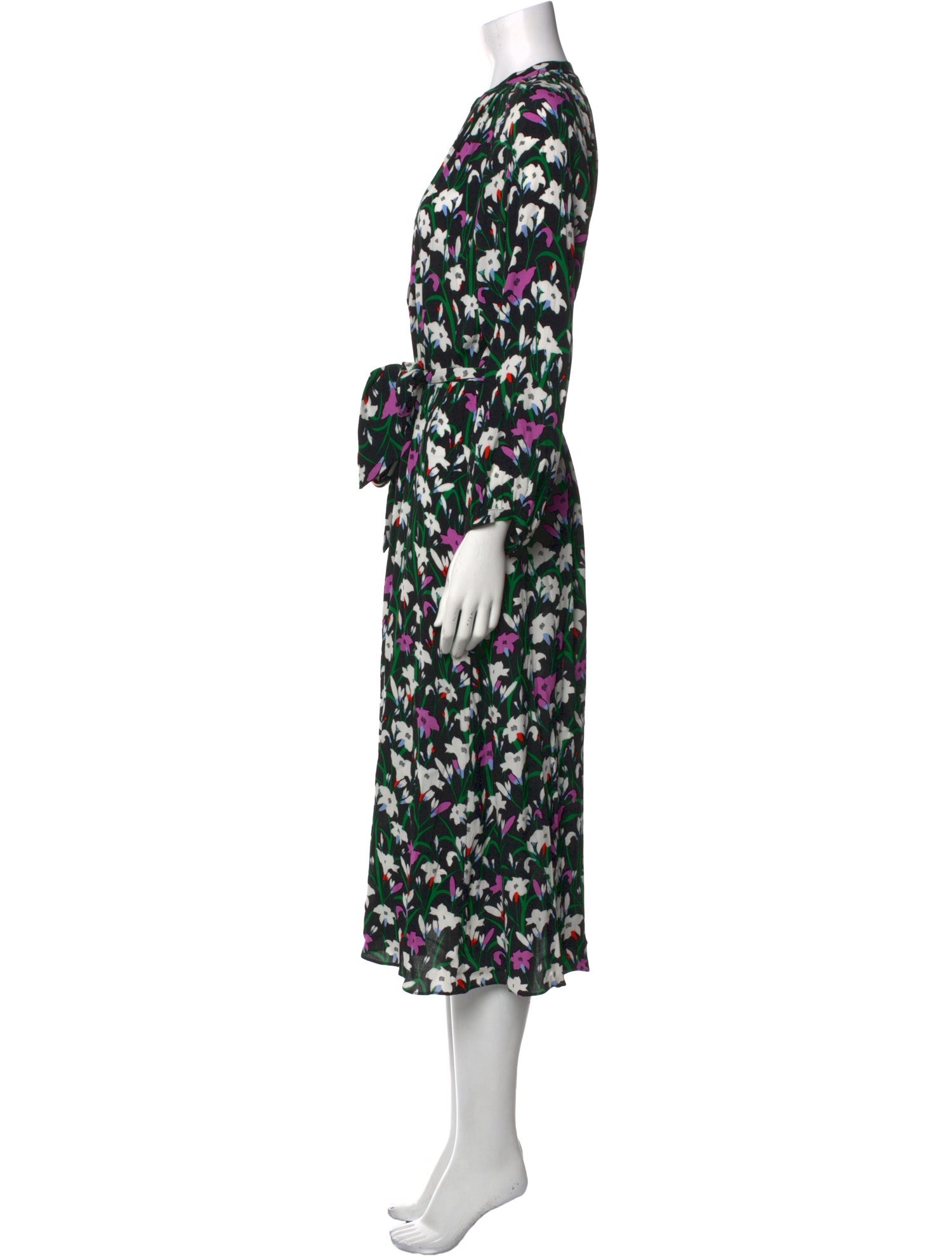 Veronica Beard Floral Print Midi Length Dress