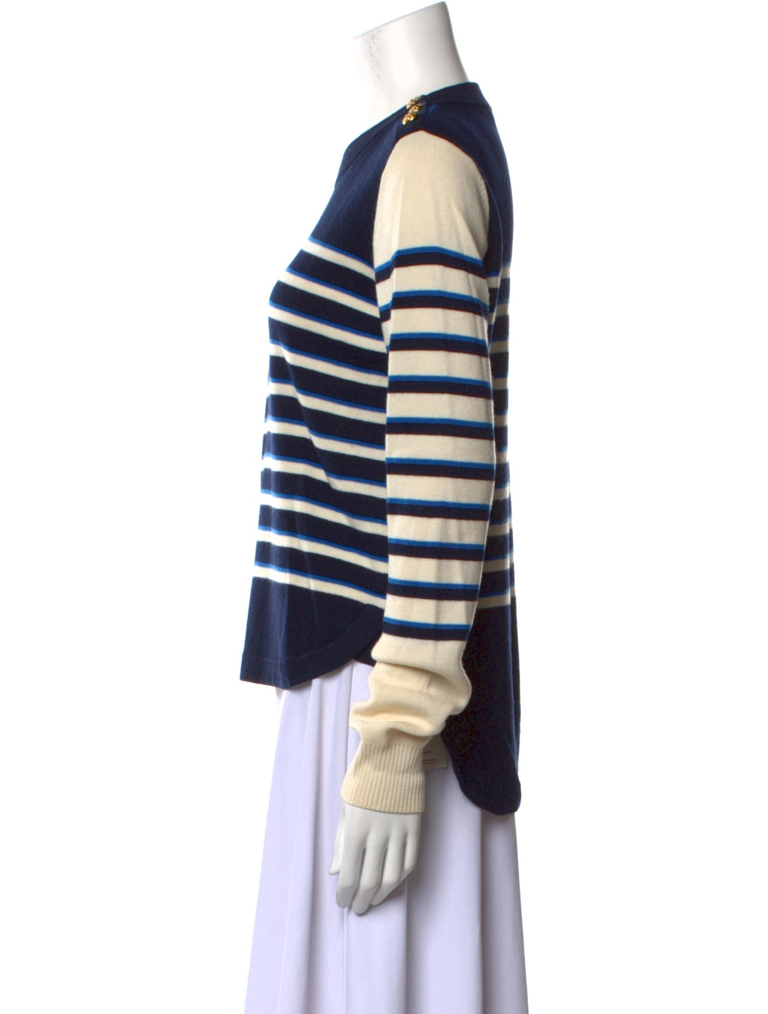Veronica Beard Striped Crew Neck Sweater