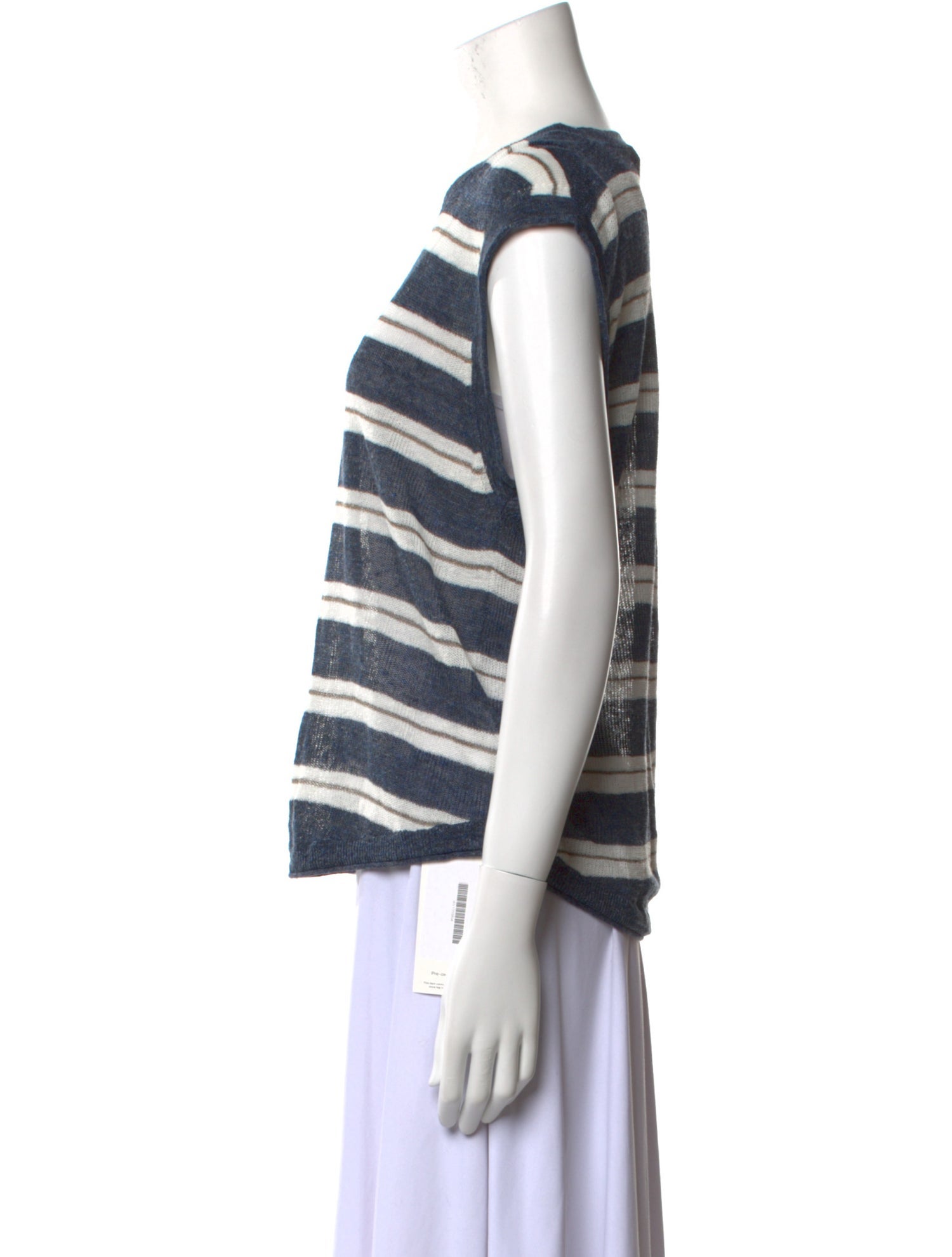 Veronica Beard Linen Striped Tank Top