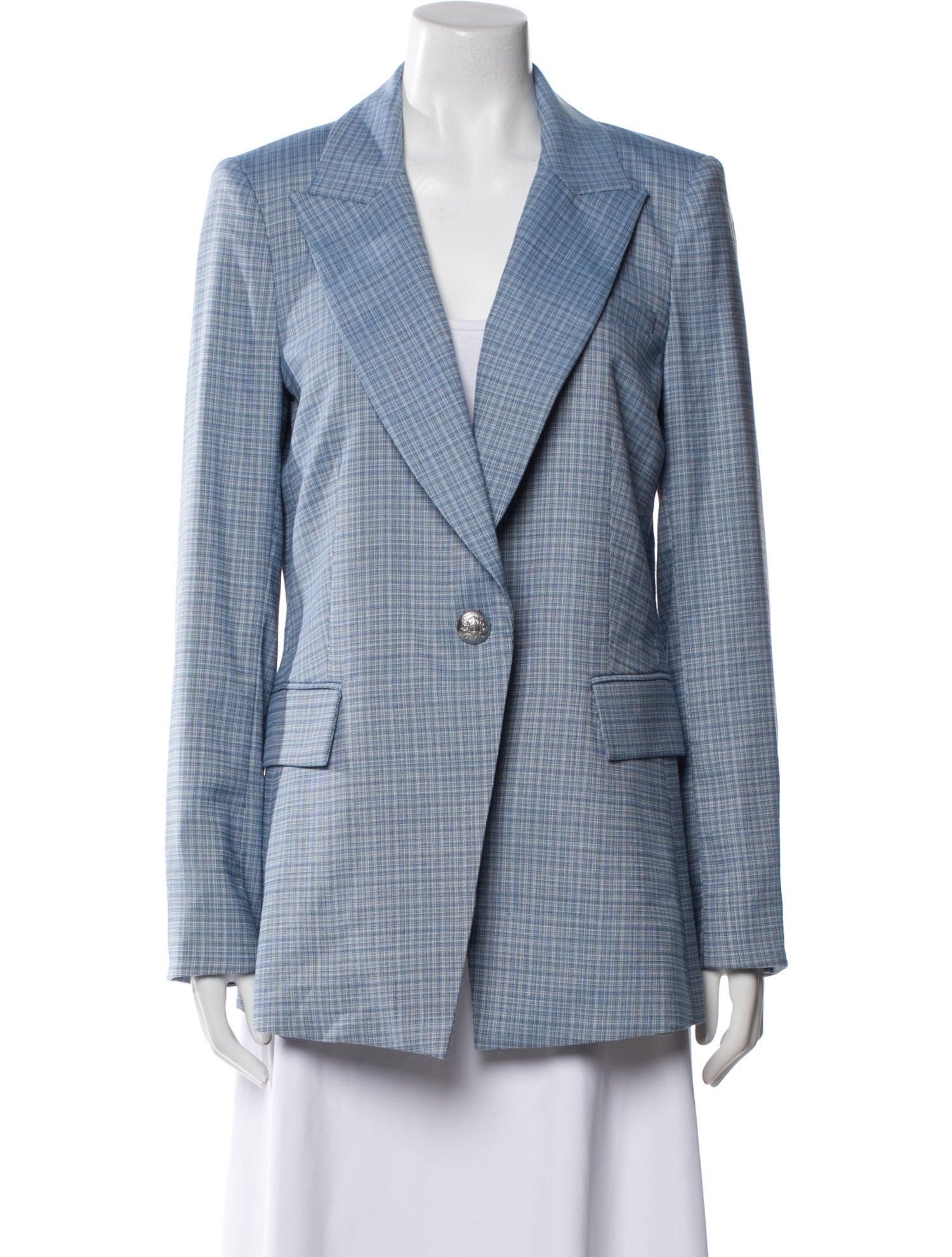 Veronica Beard Plaid Print Blazer