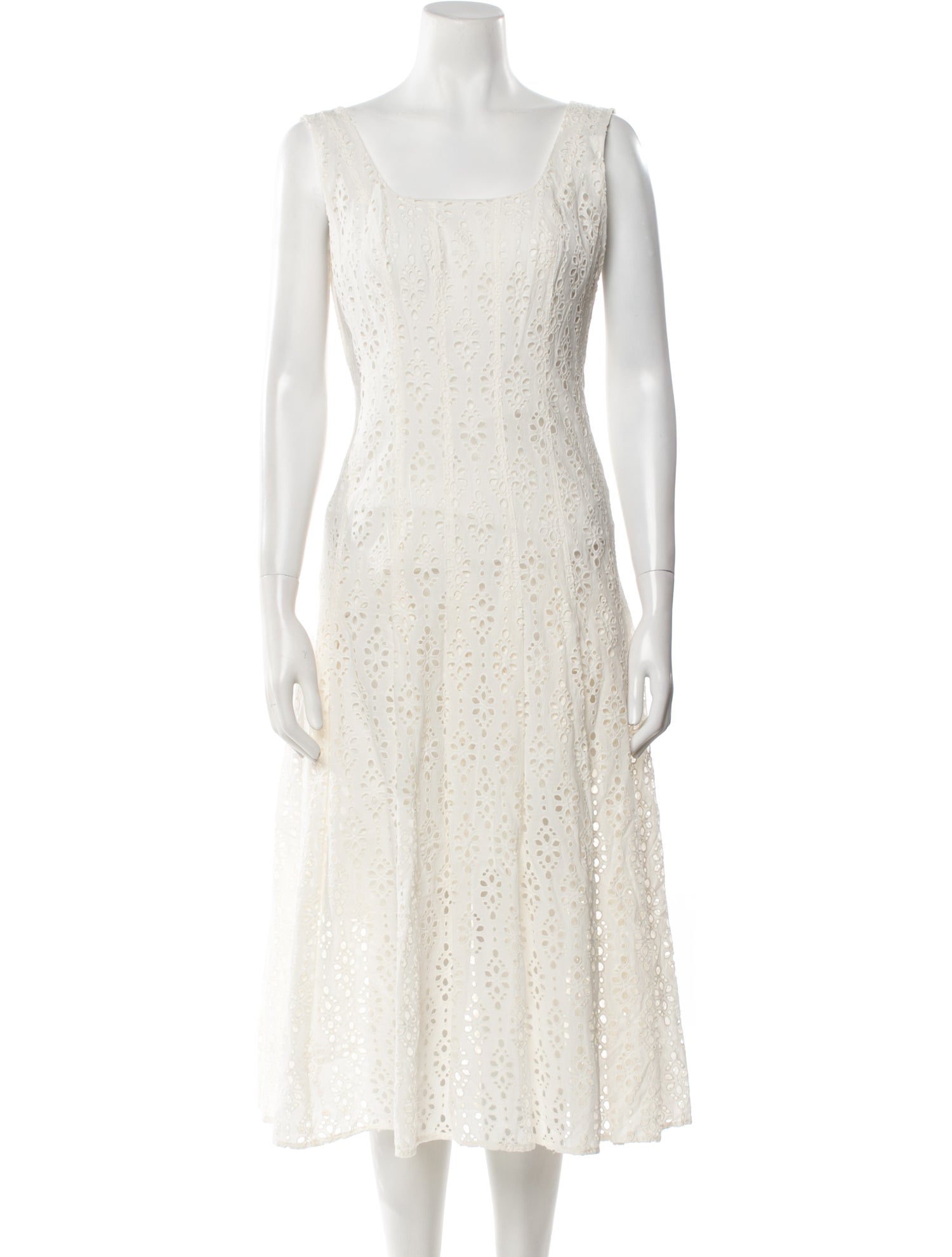 Veronica Beard Square Neckline Midi Length Dress