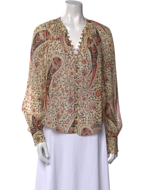 Veronica Beard Silk Paisley Print Blouse
