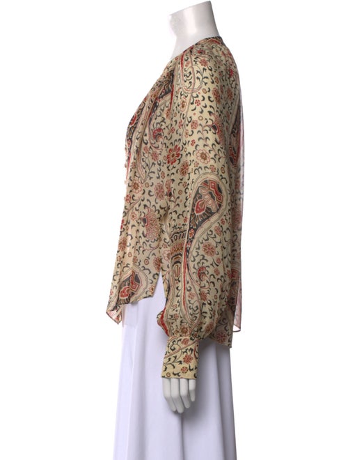 Veronica Beard Silk Paisley Print Blouse