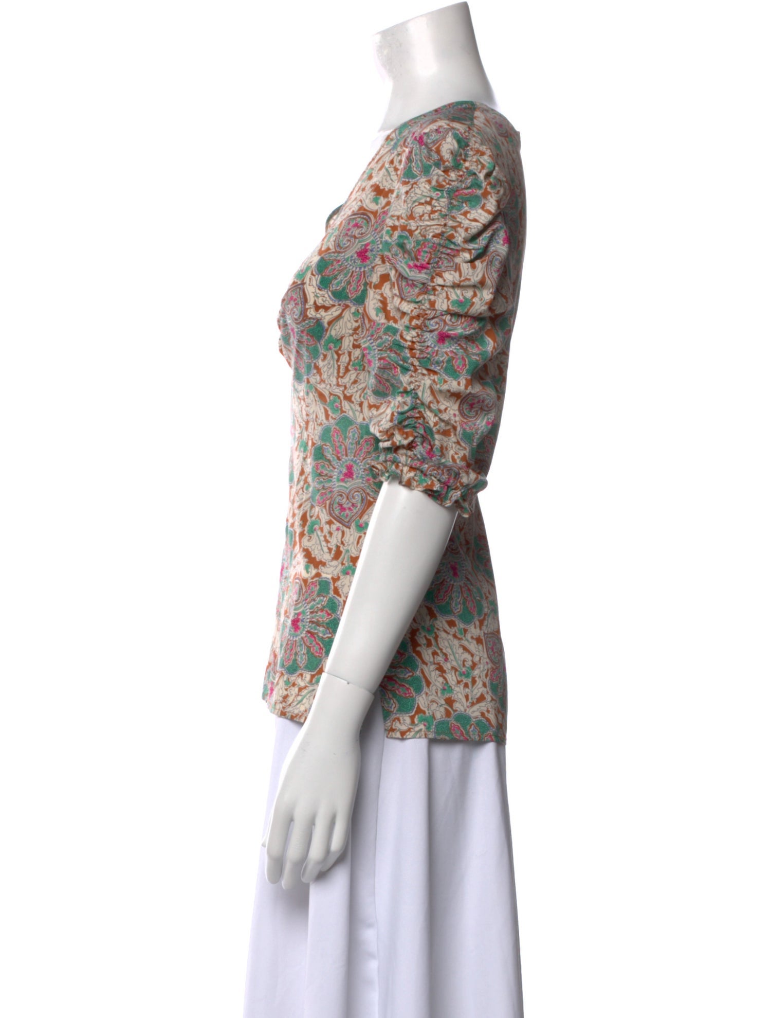 Veronica Beard Silk Floral Print Blouse