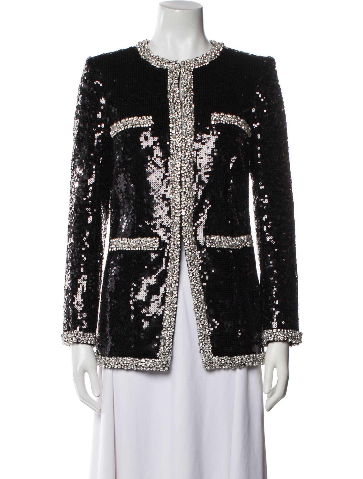 Veronica Beard Colorblock Pattern Evening Jacket