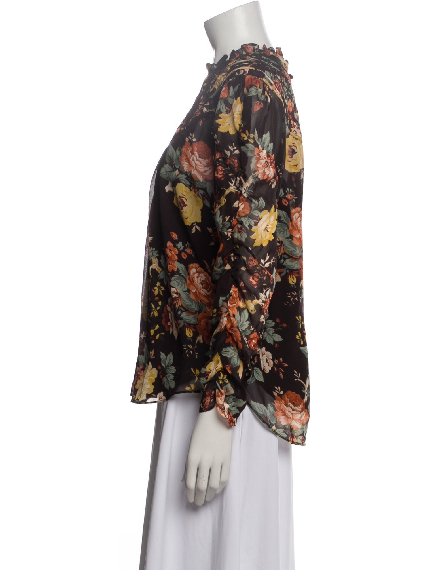 Veronica Beard Silk Floral Print Blouse