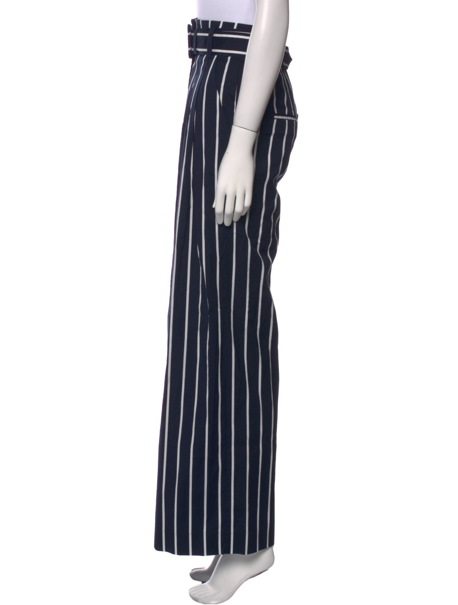 Veronica Beard Striped Wide Leg Pants