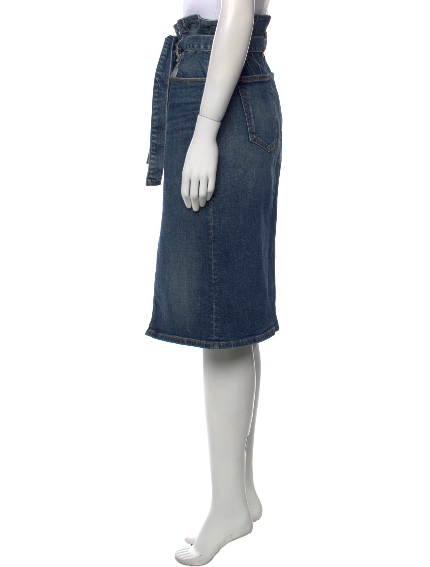 Veronica Beard Distressed Accents Knee-Length Skirt