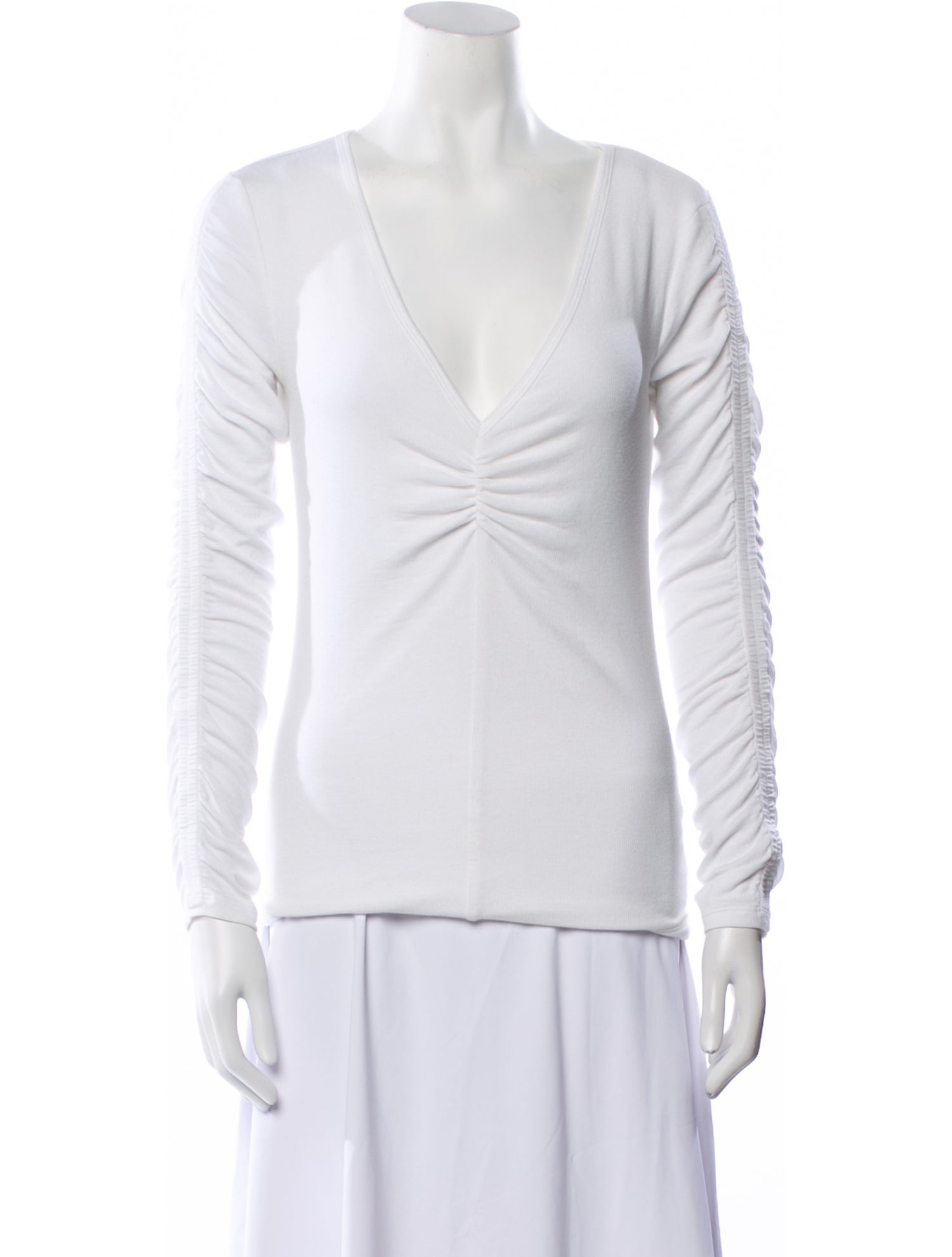 Veronica Beard V-Neck Long Sleeve Top