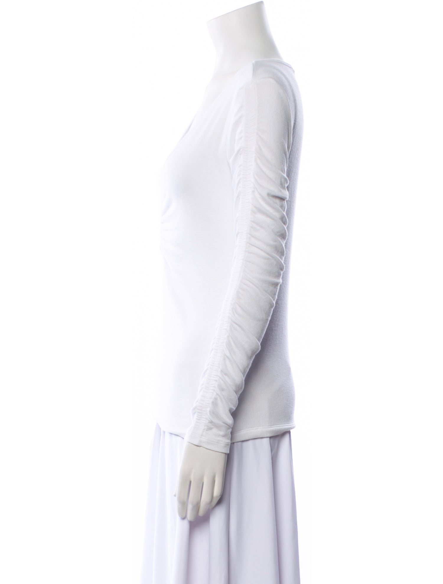 Veronica Beard V-Neck Long Sleeve Top