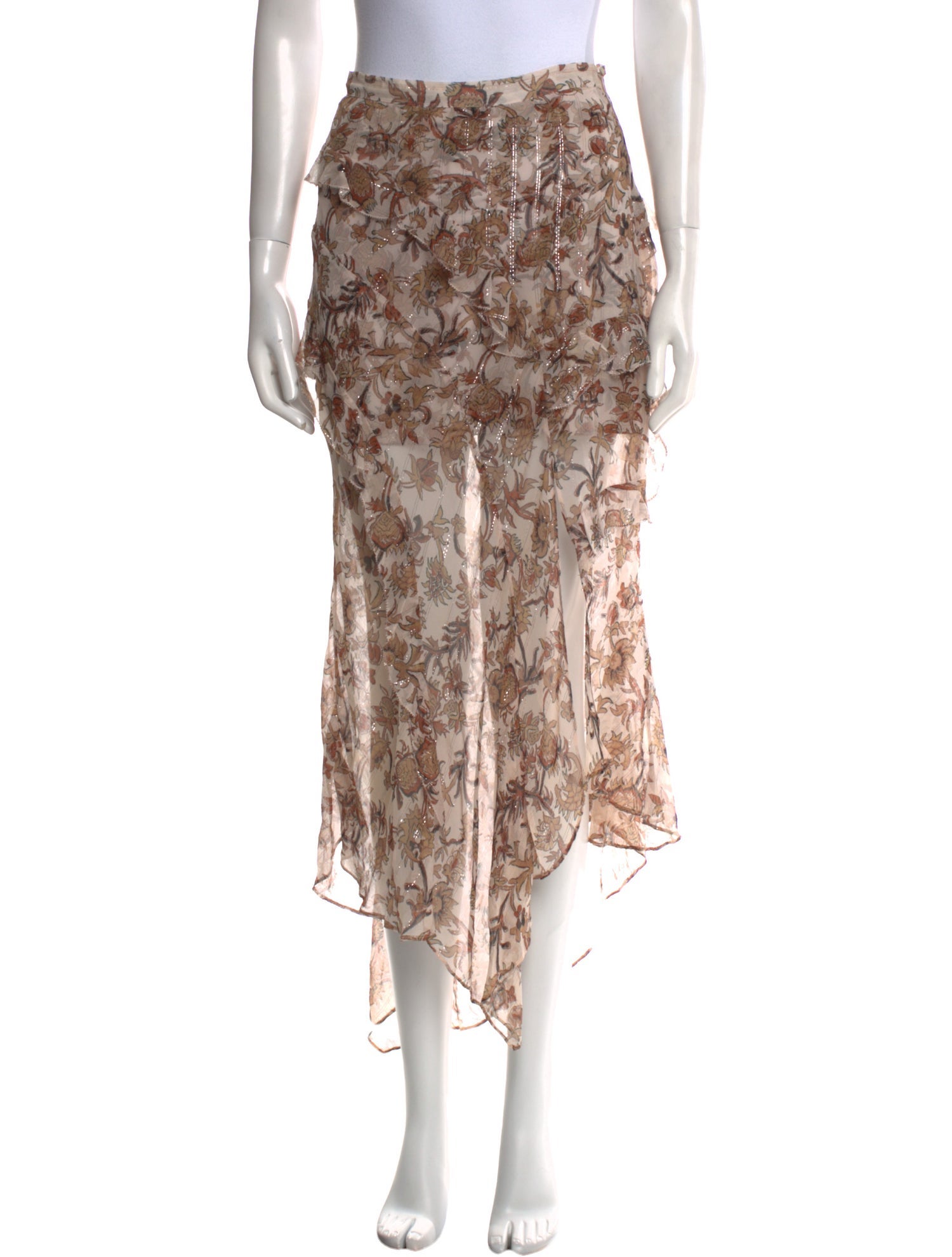 Veronica Beard Silk Midi Length Skirt